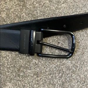 Men’s black leather belt